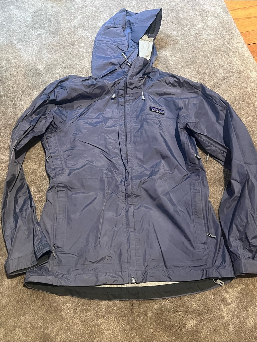Patagonia Women’s Purple Hooded Rain Shell Jacket
